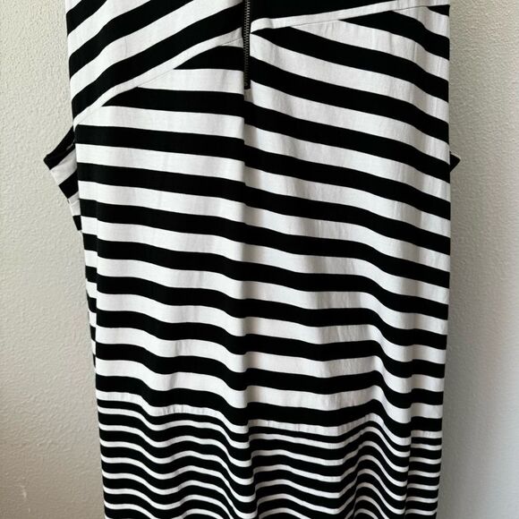CJ Banks Sleeveless Dress Black White Striped SZ 3X - Picture 9 of 15